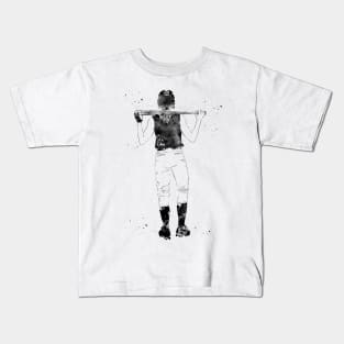 Baseball Player Girl Kids T-Shirt